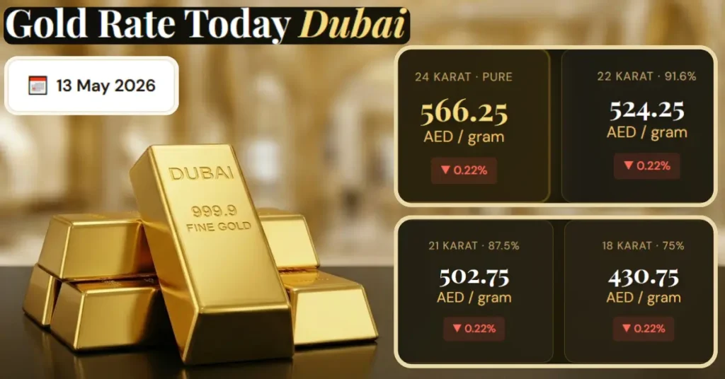 Gold Rate Dubai Today — 13 May 2026