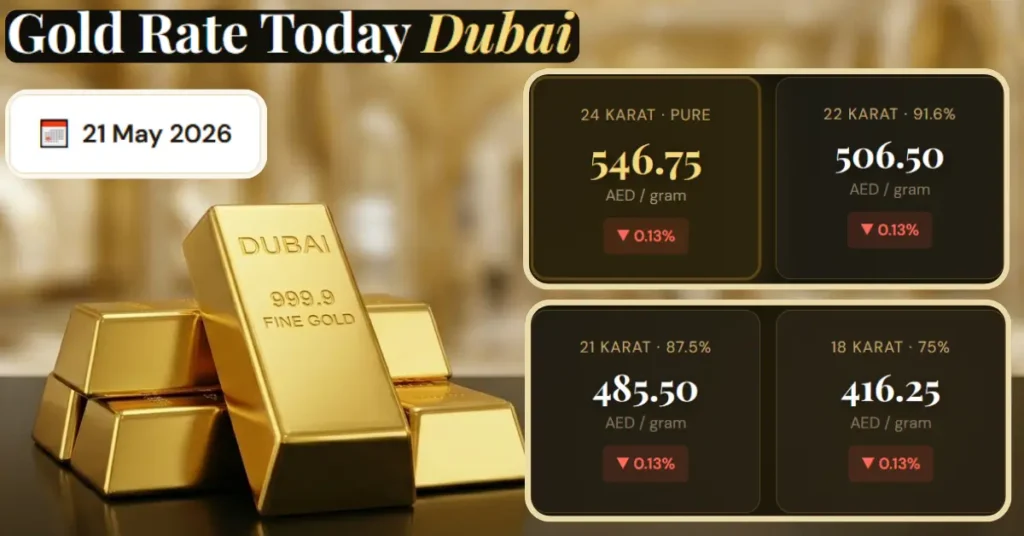 Gold Rate Dubai Today — 21 May 2026